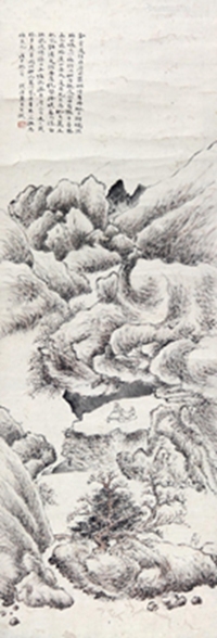 戊申（1788年）作 山水 立轴 设色纸本