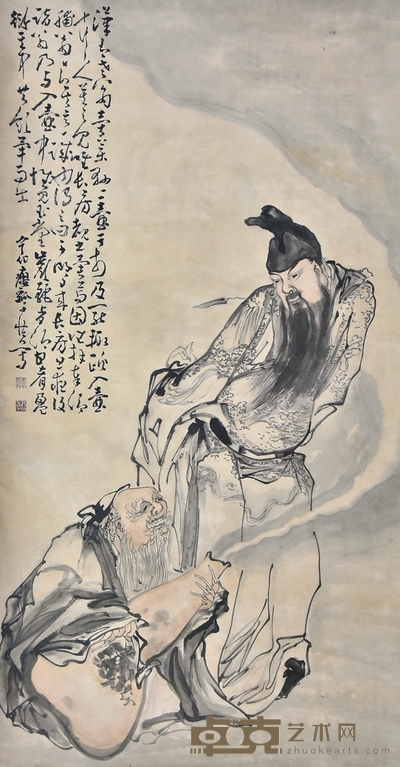 黄慎 人物 154×82cm 约11.37平尺