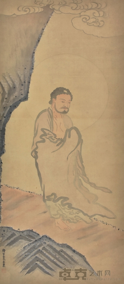 金农 达摩 113×49cm 约4.98平尺