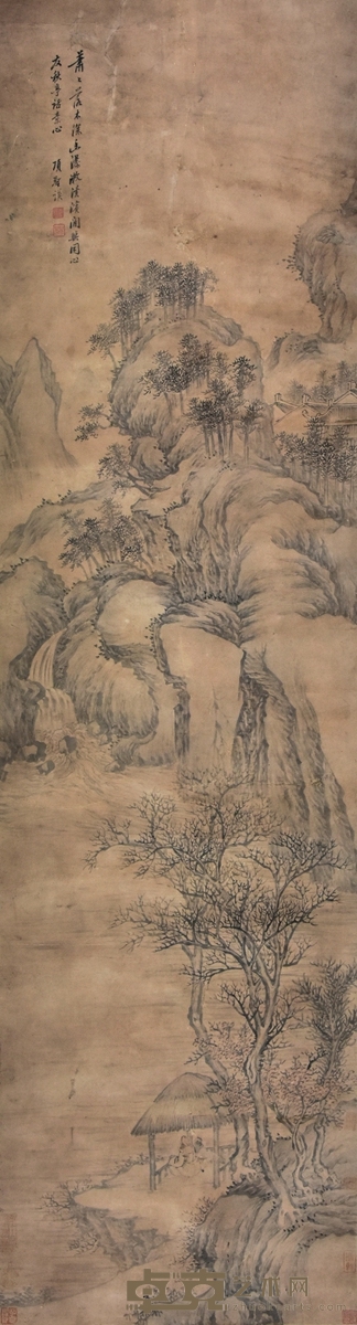项圣謨 观江飞瀑 166×44cm 约6.57平尺