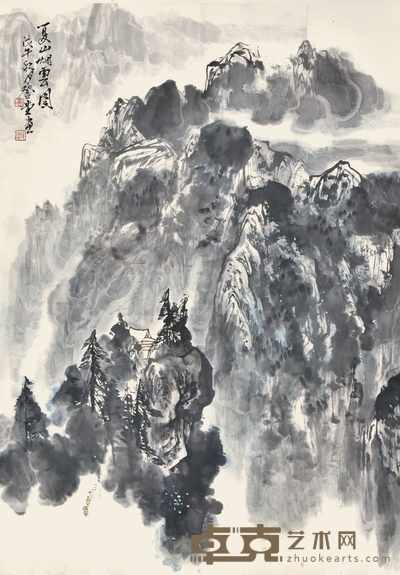张登堂 夏山烟云图 95×68cm 约5.81平尺