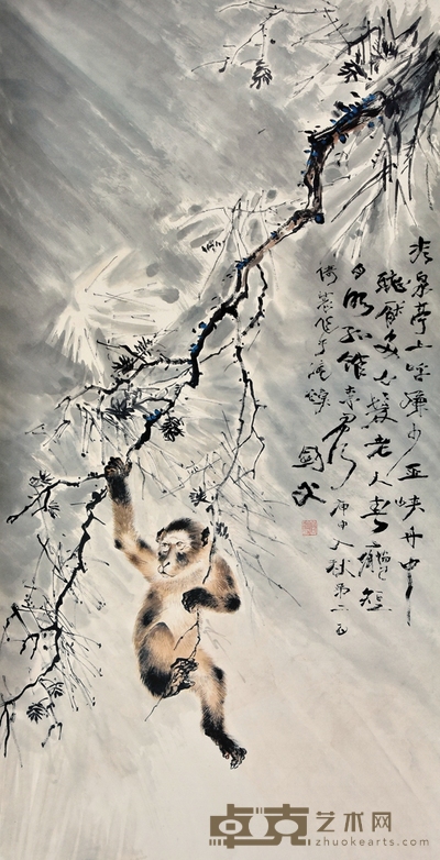 高剑父 封侯图 113×59cm 约6.00平尺