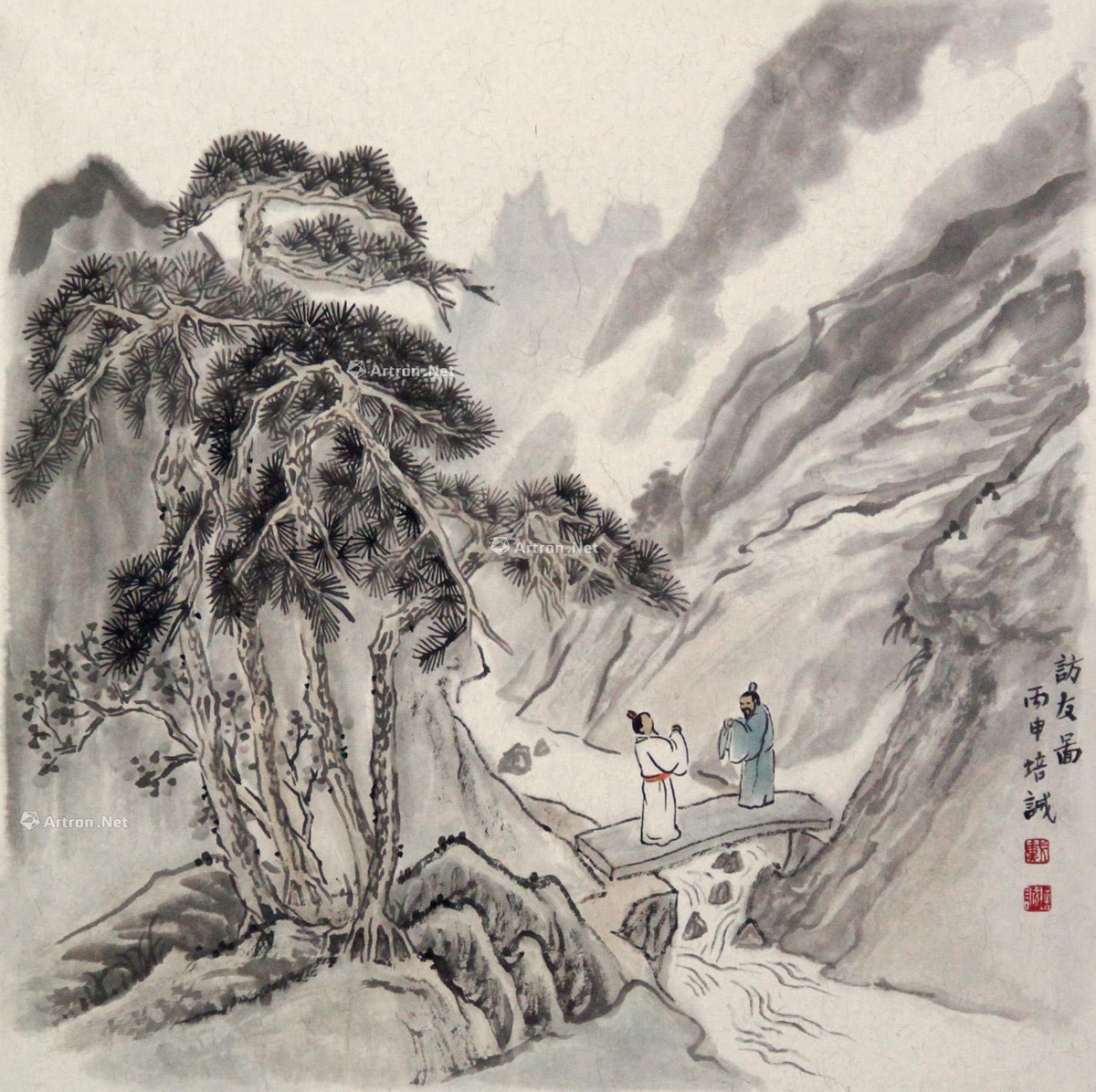 戴培诚 访友图 42×42cm