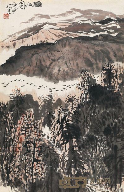龙瑞 秋山图 66×43cm