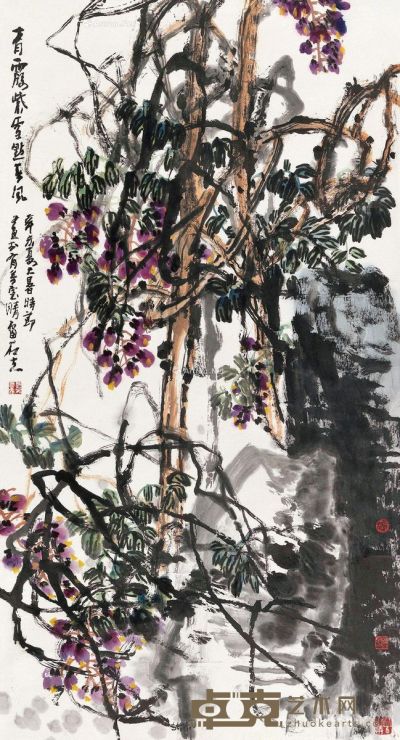 郭石夫 紫藤 176×95cm