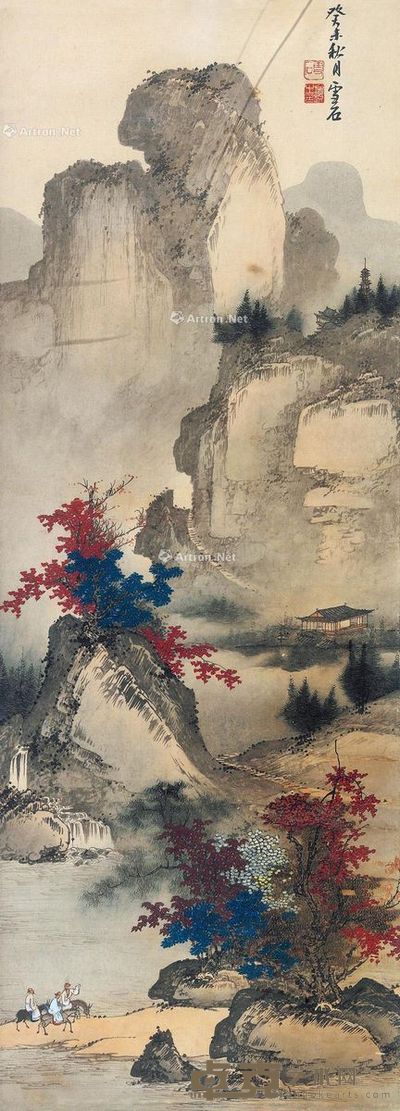 白雪石 骑行图 86×30cm