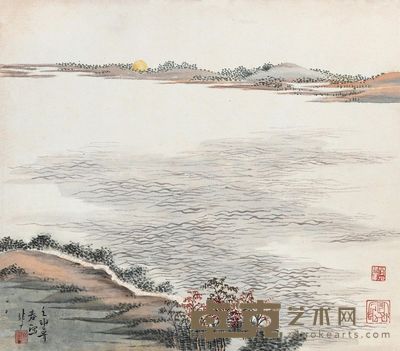 于非闇 水堤 28×31.5cm