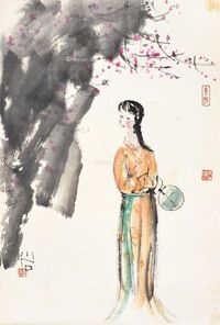 傅小石 梅花仕女