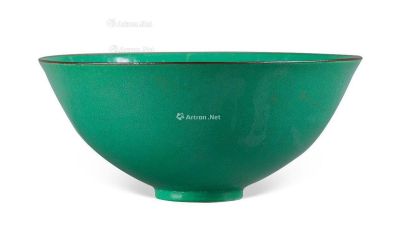清 绿釉碗