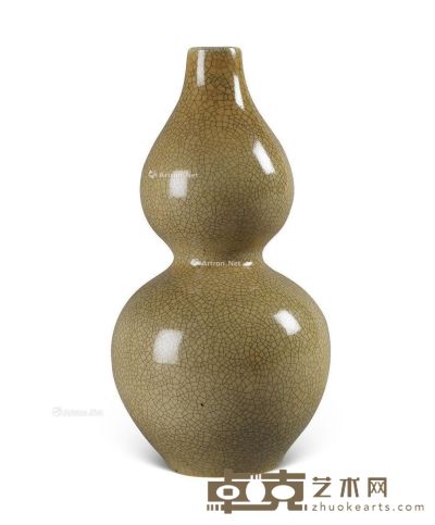 民国 仿哥釉葫芦瓶 高30cm