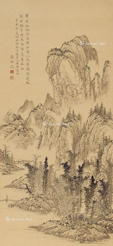 吕佛庭 仿古山水