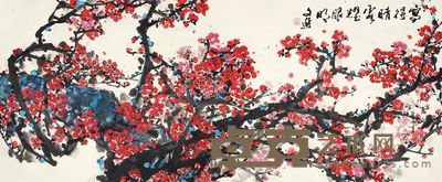 汤文选 红梅 52×126cm