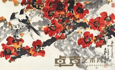 陈子毅 红棉小鸟 51×83cm