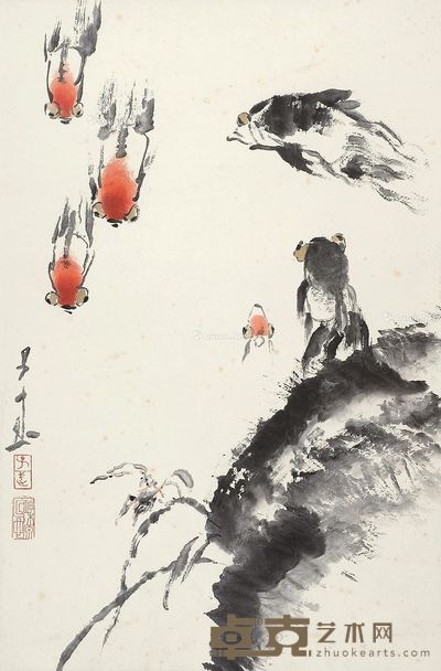 王子武 金鱼 69×45cm