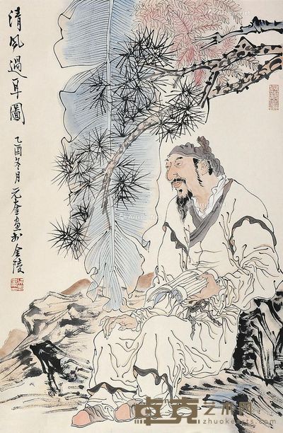 吴元奎 清风过耳图 70×46cm