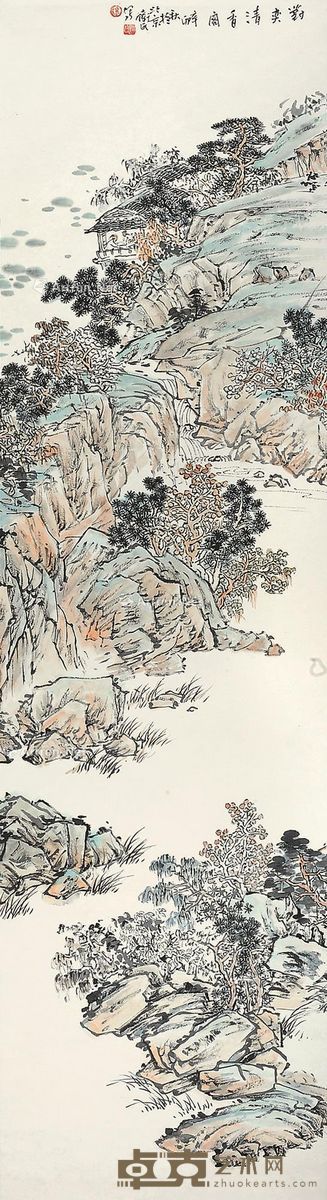 徐卫民 对弈清香阁 178×47cm