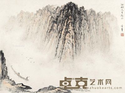 陈金章 秋江放筏 30×40cm