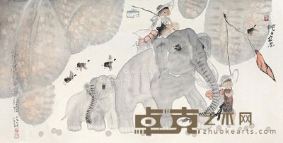 梁培龙 春意 69×138cm