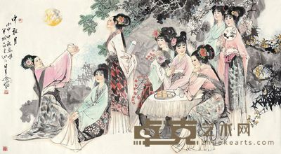 林峥明 中秋月 96×179cm