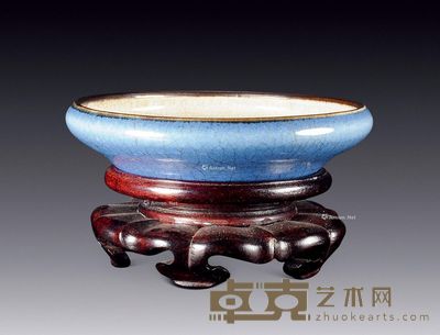 清乾隆 蓝哥釉笔洗 直径12cm