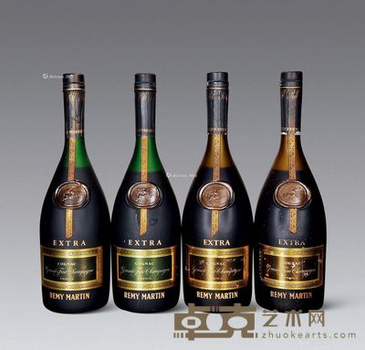 70年代 人头马磨砂瓶Extra (四瓶) --