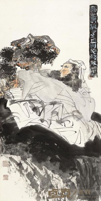 林墉 高山无流水 138×68cm