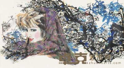 林墉 鸟语图 69×137cm