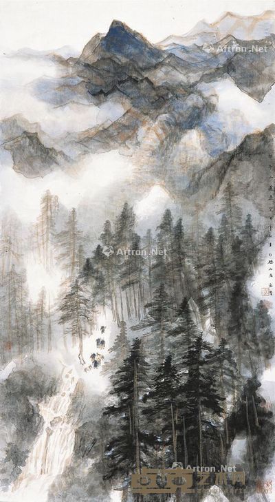 李劲堃 初冬山道远 169×92cm