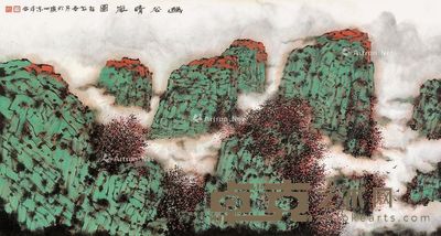 李东伟 幽谷晴岚图 96×180cm