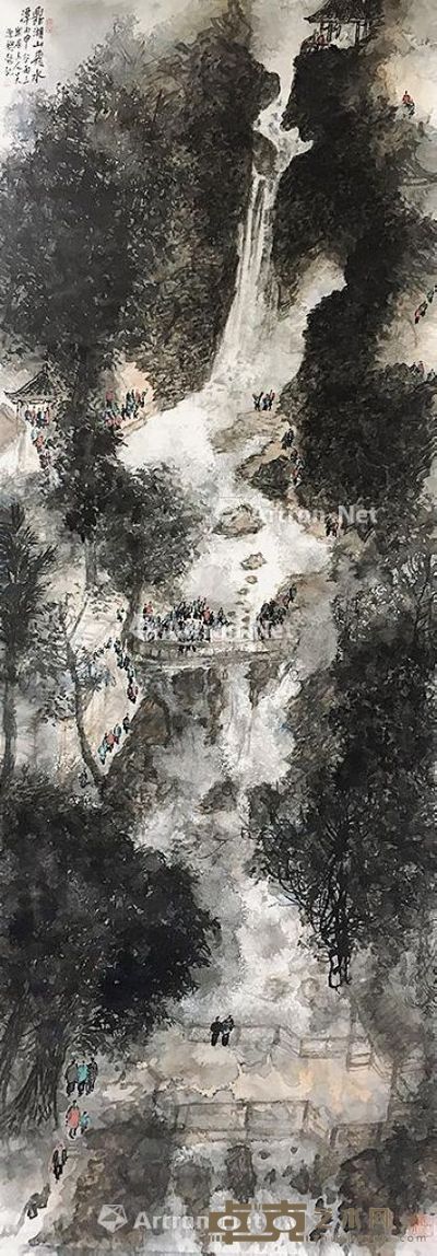吴洁聪 鼎湖山飞水潭 174×62cm