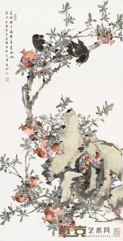 周午生 果熟来禽 130×66cm