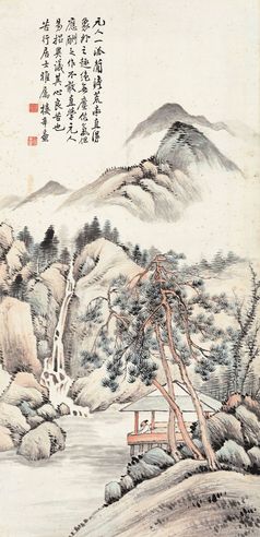 楼辛壶 仿古山水