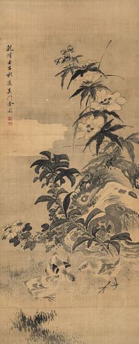 余崧 秋花图