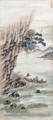 胡元润 山水人物