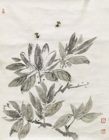 吴慧圆 花卉蜜蜂