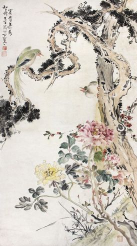 丁宝书 花鸟