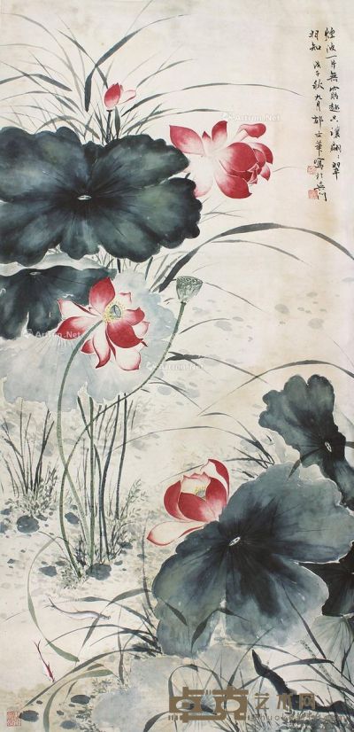 郁文华 花卉 130×62cm