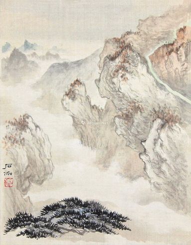 申石伽 山水