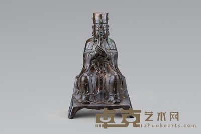清 铜文官像 长:12cm 宽:6cm 高:20cm