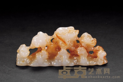和田玉山子笔架 长:9.9cm 宽:4.2cm 高:2.5cm