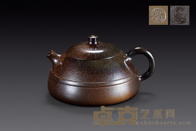 阳羡窑紫砂高腰线圆壶 长:13cm 宽:11cm 高:7cm 容量:320cc