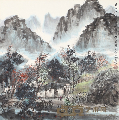 朱永成 山水 68×68cm 平尺：4.0