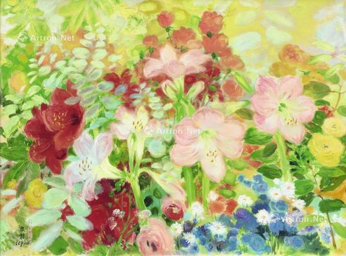 黎谱 花卉 油彩画布