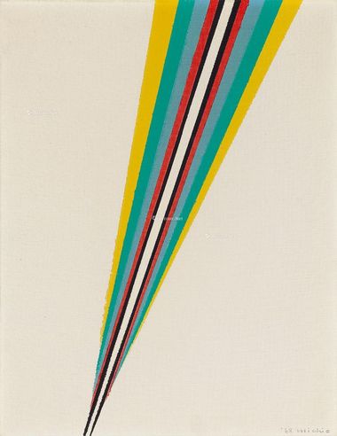吉原通雄 1968年作 P JET 2 镜框 压克力画布