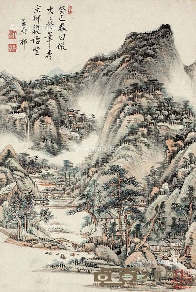 山水 镜心 设色纸本 39×26cm
