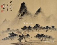 山水 画心 设色纸本