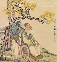 钱慧安作品 镜心 设色纸本