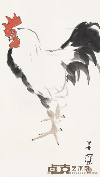 杨善深 雄鸡 68.5×34cm