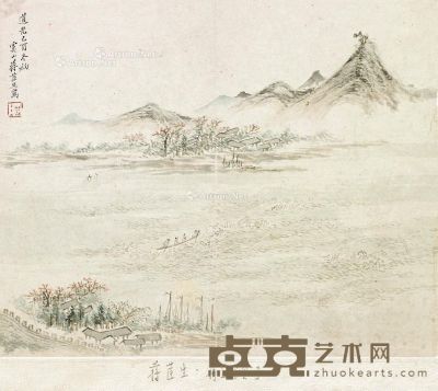 蒋茝生 山水 23.5×28.5cm