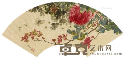 容祖椿 花卉 17×52cm